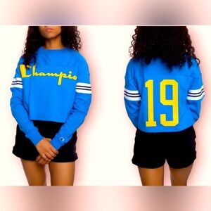 Woman’s Champion Heavyweight Exaggerated Jersey Cropped Top Tee T- Shirt XS NWT